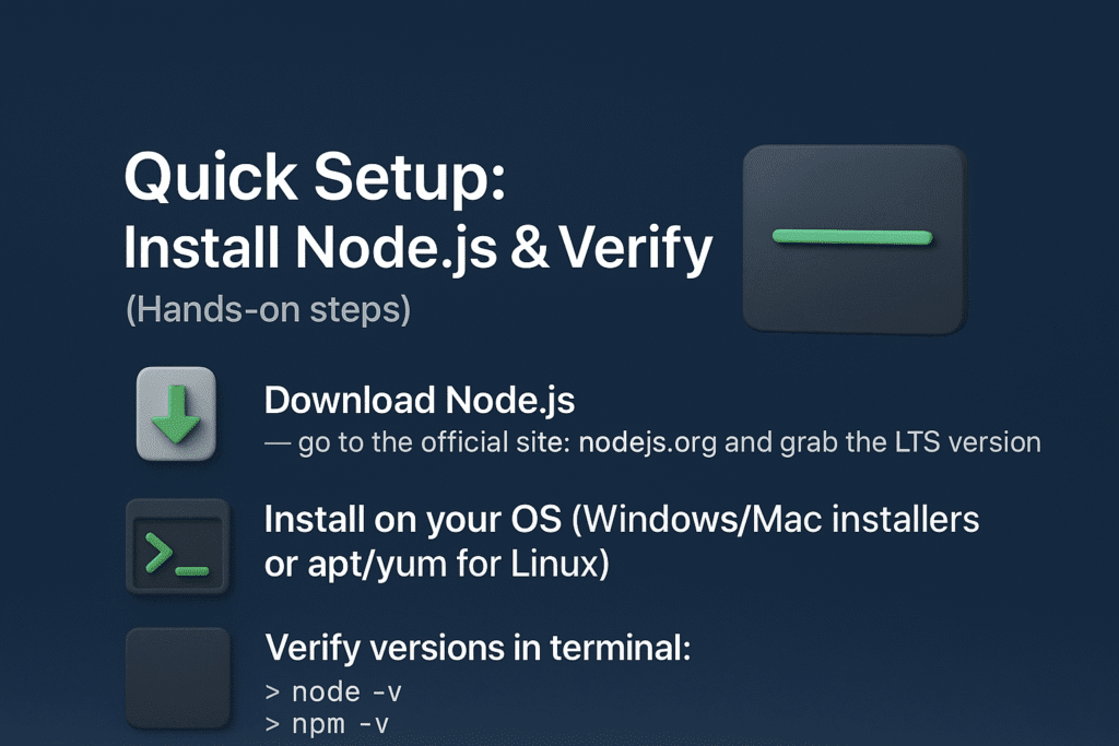 JavaScript Node.js Basics for Absolute Beginners — 2025 Guide